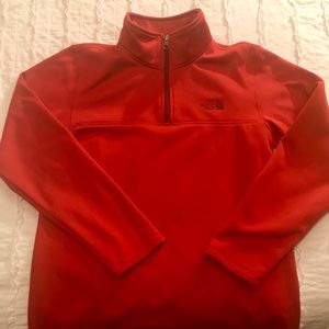 North face pull over/half zip, boys, red